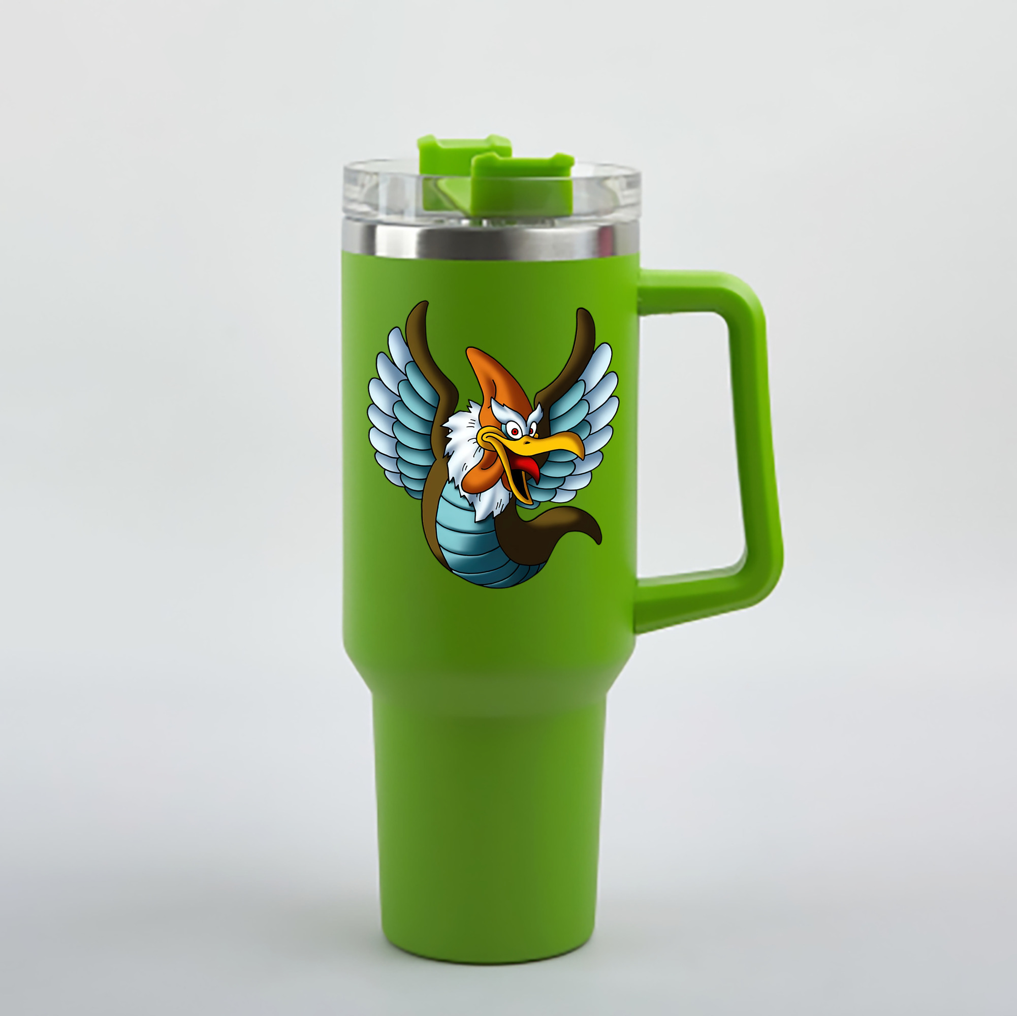 （画像用） ドラゴンクエスト Doragon Kuesuto Dragon Quest 1200mL車用タンブラー - クリスタルステッカー（プラスチックストロー付き）